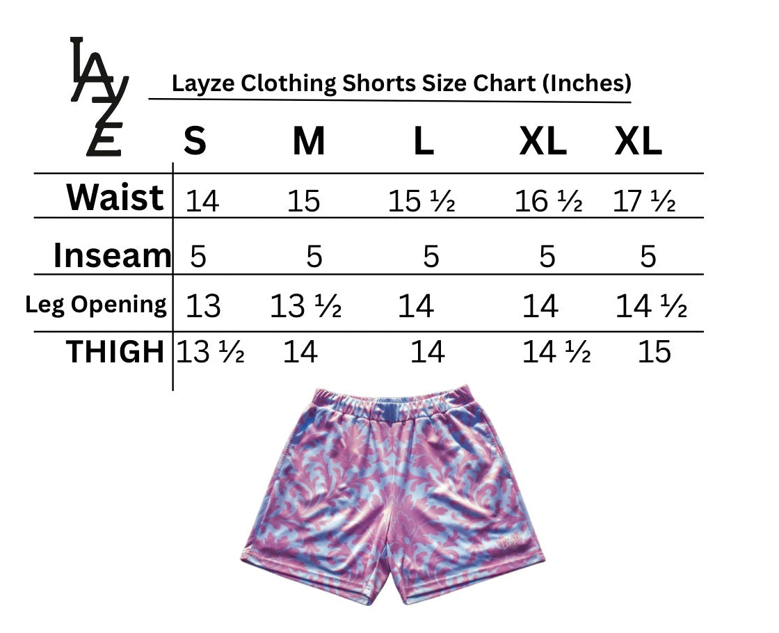 Pink "ROYALTY" Mesh Shorts